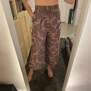 NWT J. Crew Collection Purple & Pink Monstera Leaf Pants